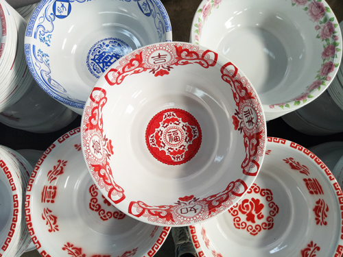 貼花30CM盆T-紅吉祥如意