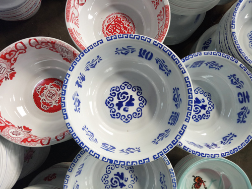 噴花30CM盆P-藍(lán)吉祥如意